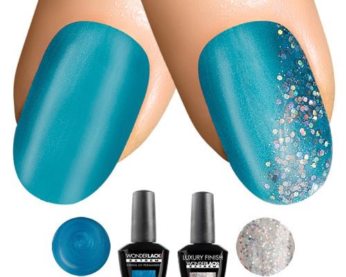 Paillettes bleu argent pour nail art original