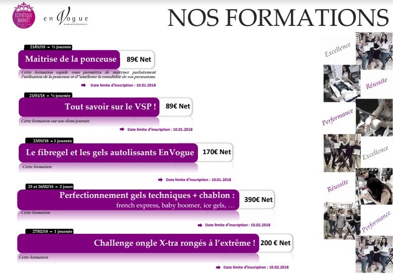 Les formations Esthétique Market